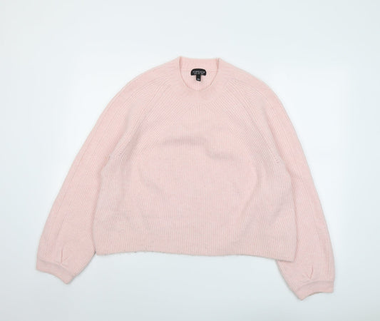 Womens UK Size 12 Topshop Pink Pullover Jumper