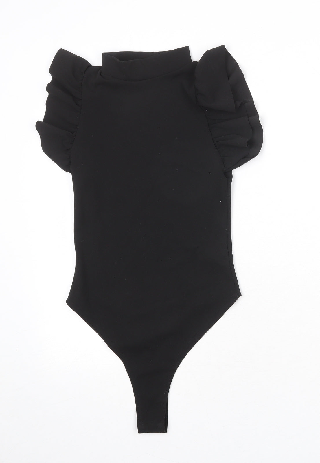 I SAW IT FIRST Womens Black Polyester Bodysuit One-Piece Size 6 Snap
