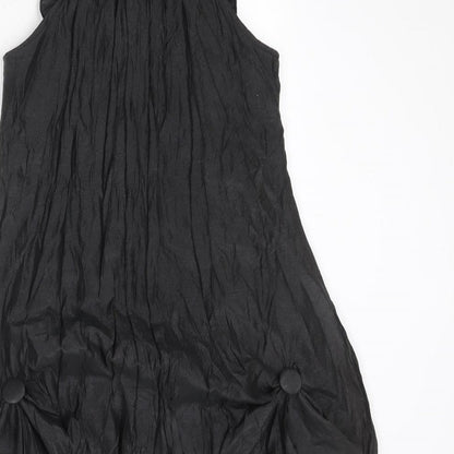 Apricot Womens Black Polyester Trapeze & Swing Size S V-Neck Pullover - Size S-M