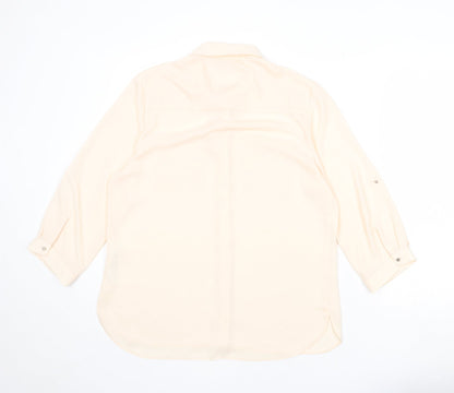 Womens UK Size 14 Dorothy Perkins Pink Basic Button-Up