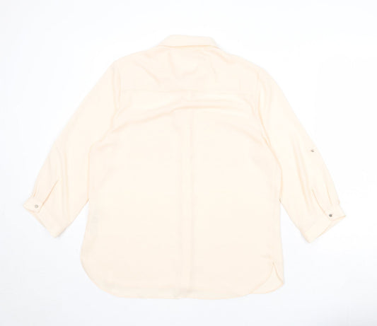 Womens UK Size 14 Dorothy Perkins Pink Basic Button-Up