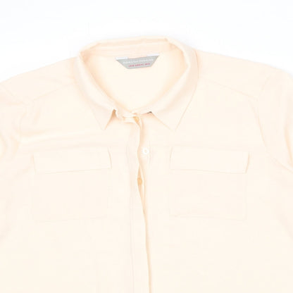 Womens UK Size 14 Dorothy Perkins Pink Basic Button-Up