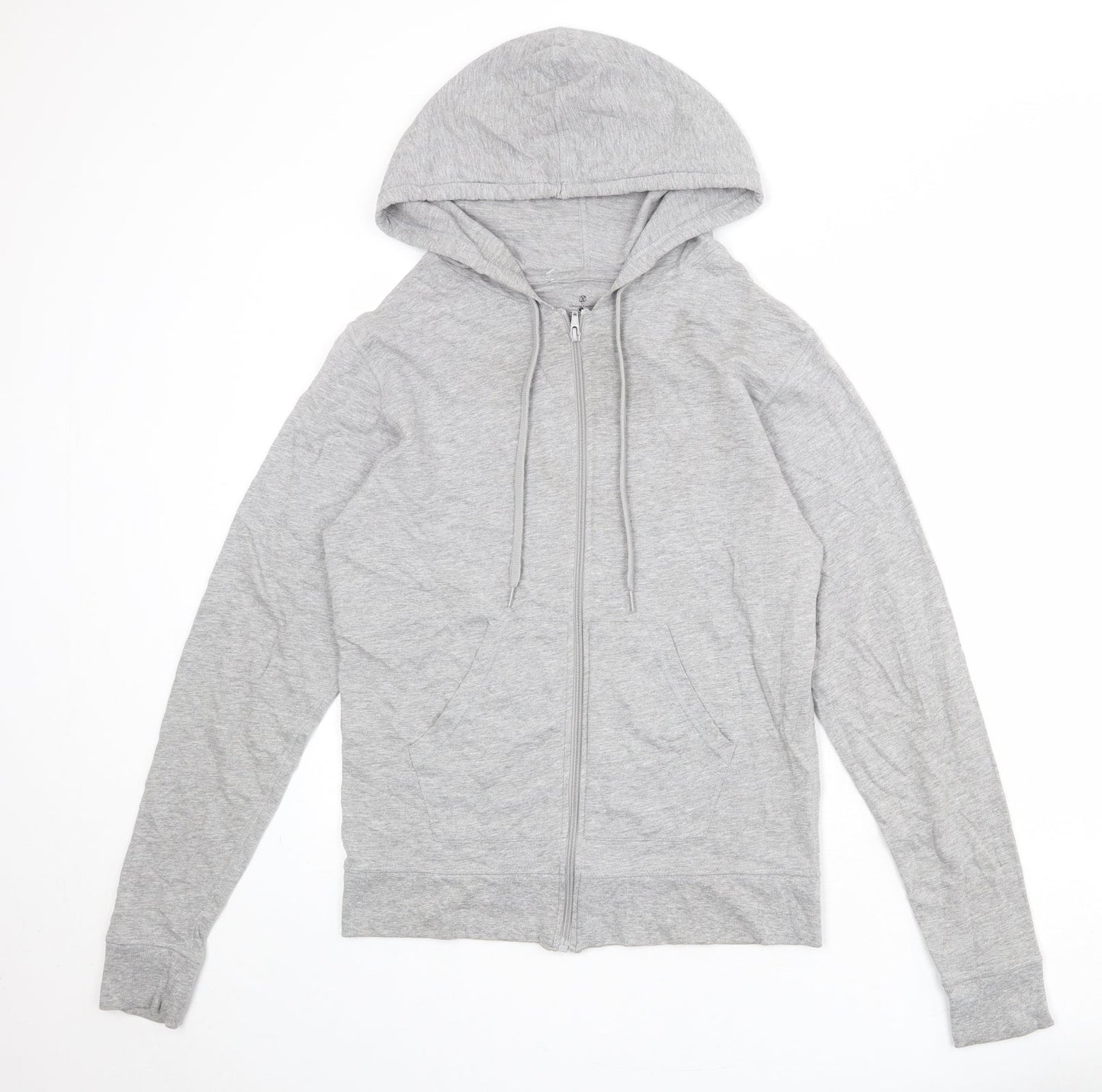 Christian Lacroix Womens Grey Cotton Full Zip Hoodie Size S Zip