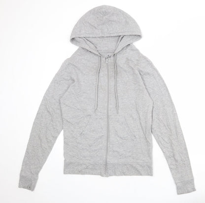 Christian Lacroix Womens Grey Cotton Full Zip Hoodie Size S Zip