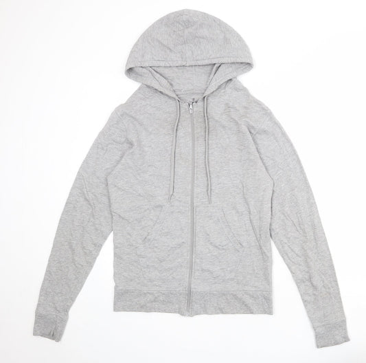 Christian Lacroix Womens Grey Cotton Full Zip Hoodie Size S Zip