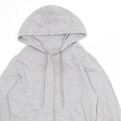 Christian Lacroix Womens Grey Cotton Full Zip Hoodie Size S Zip