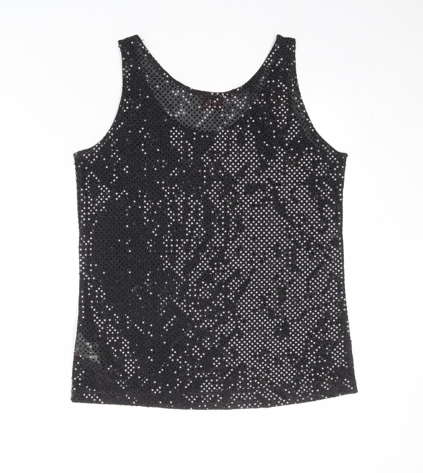 Betty Barclay Womens Black Polyester Basic Tank Size M Round Neck