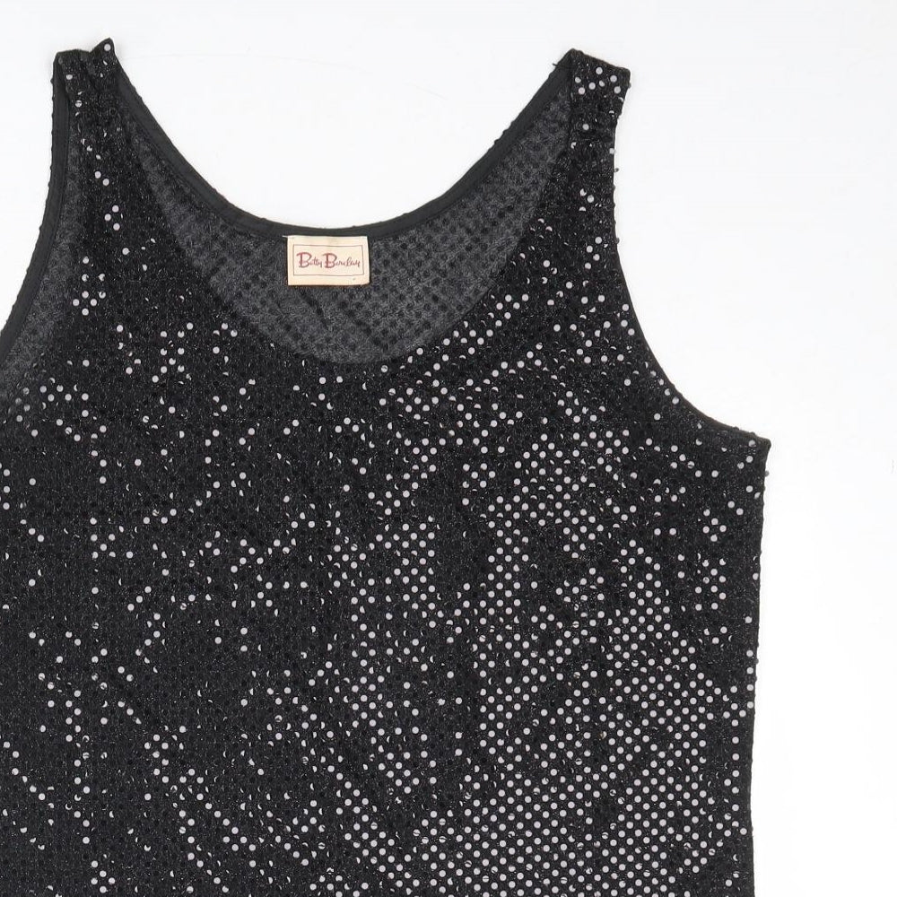 Betty Barclay Womens Black Polyester Basic Tank Size M Round Neck