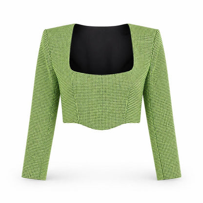 Womens UK Size S Zara Green Cropped Tank