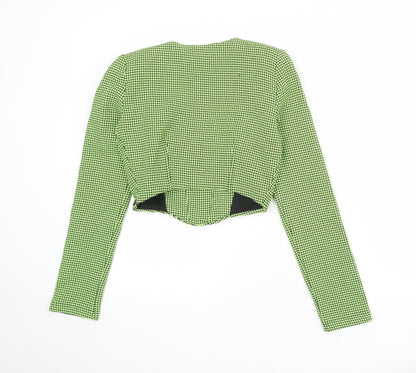 Womens UK Size S Zara Green Cropped Tank