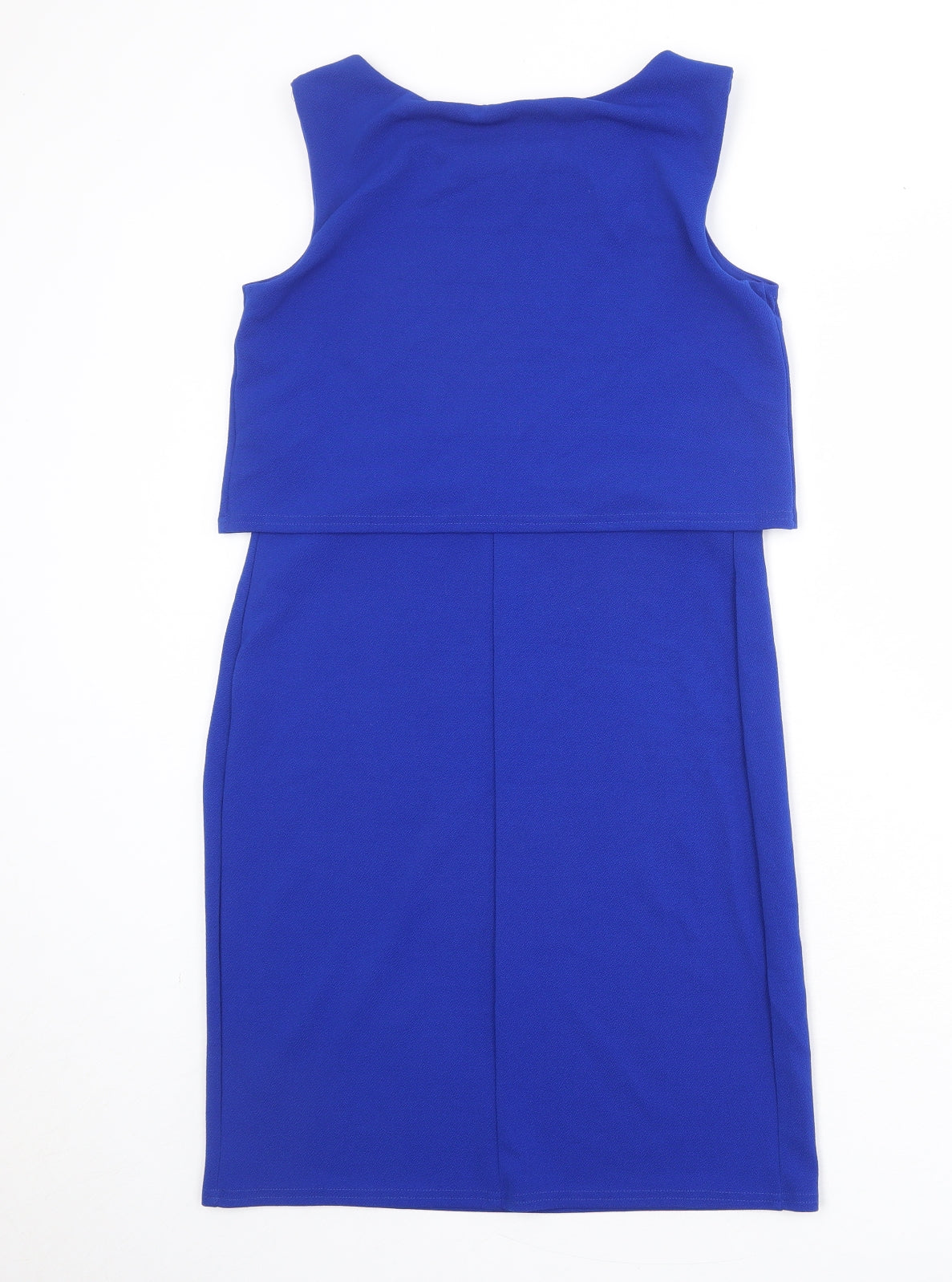 Kate Thomas Womens Blue Polyester A-Line Size 8 Round Neck Pullover