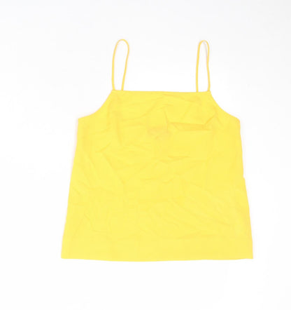 Womens UK Size 6 Topshop Yellow Basic Tank