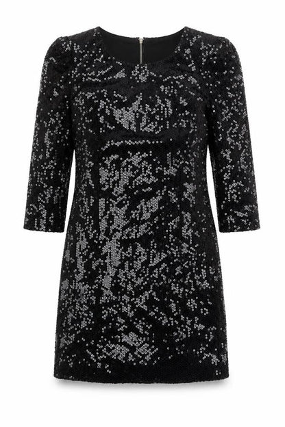Influence Womens Black Polyester A-Line Size 12 Round Neck Zip