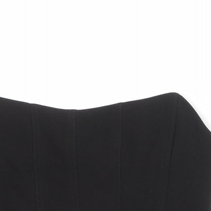 Nasty Gal Girls Black Polyester Cropped Tank Size S Sweetheart Zip