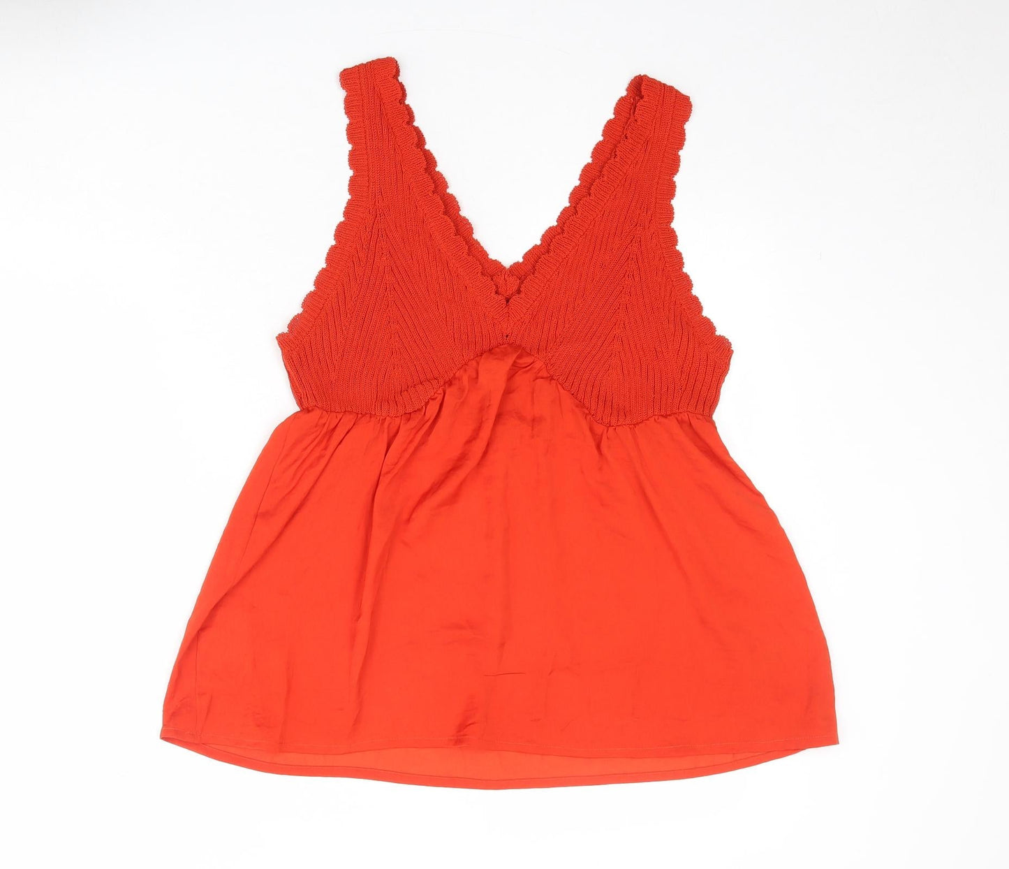 Womens UK Size L NEXT Orange Basic Tank