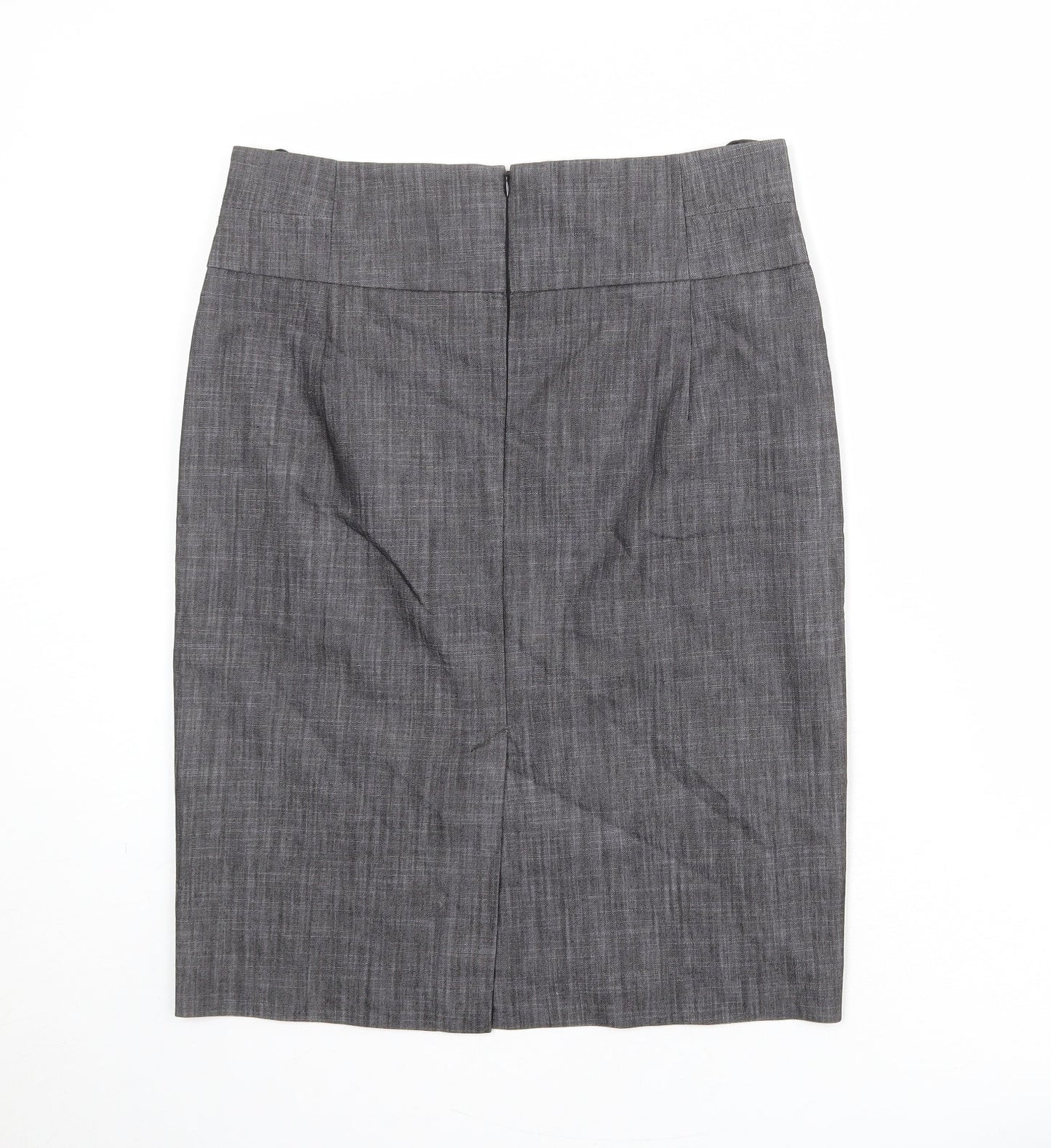 Principles Girls Grey Cotton Straight & Pencil Skirt Size 12 Years Regular Zip