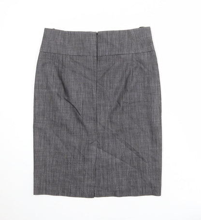 Principles Girls Grey Cotton Straight & Pencil Skirt Size 12 Years Regular Zip