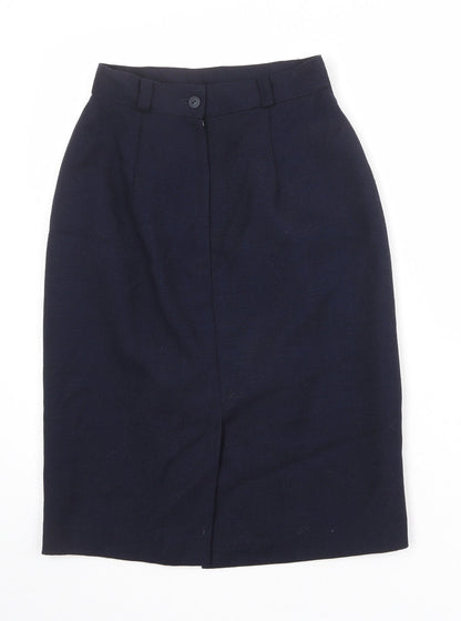 Hammels Womens Blue Polyester Straight & Pencil Skirt Size 8 Zip