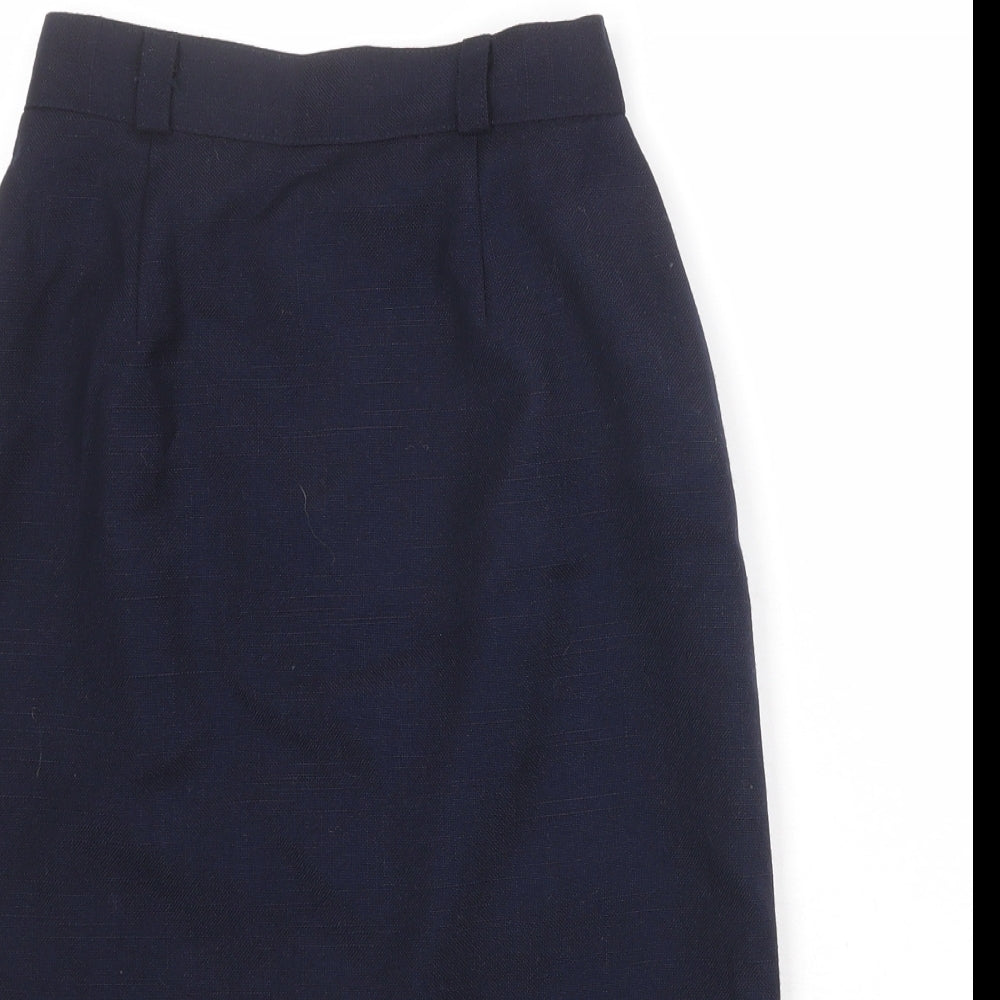 Hammels Womens Blue Polyester Straight & Pencil Skirt Size 8 Zip