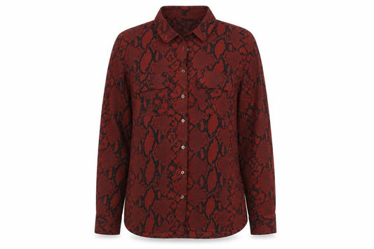Womens UK Size 8 New Look Red Basic Button-Up