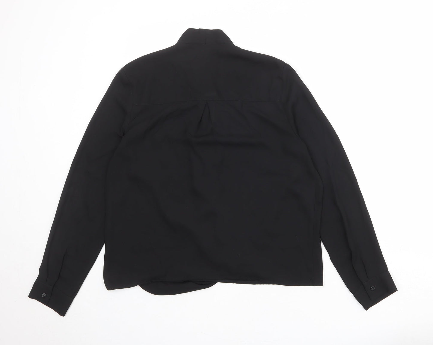 Womens UK Size 10 Topshop Black Basic Blouse