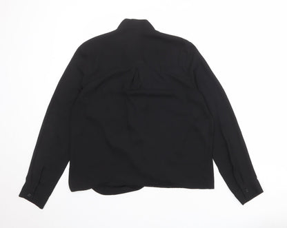 Womens UK Size 10 Topshop Black Basic Blouse
