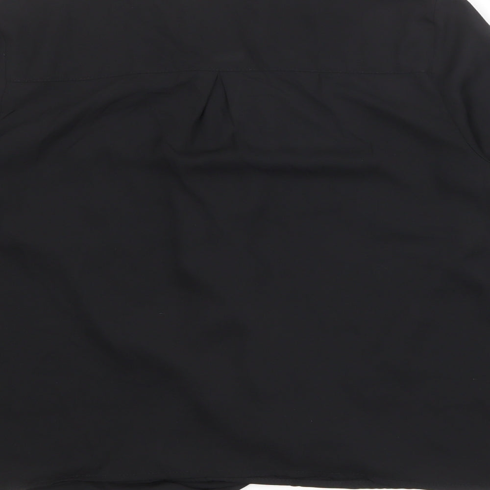 Womens UK Size 10 Topshop Black Basic Blouse