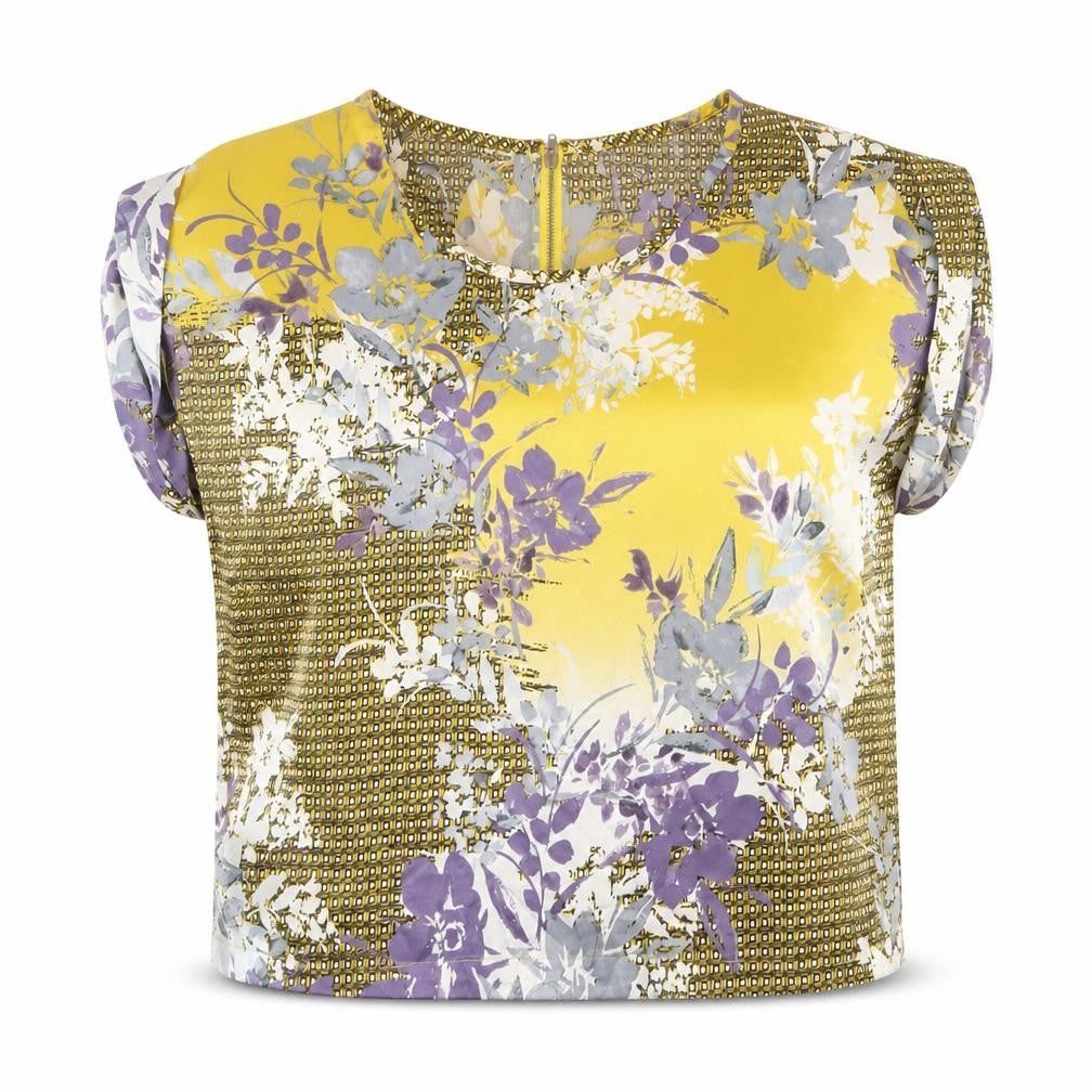 Womens UK Size M Apricot Multicoloured Basic Blouse