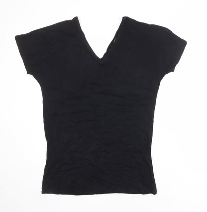 Womens UK Size 8 Missguided Black Basic T-Shirt