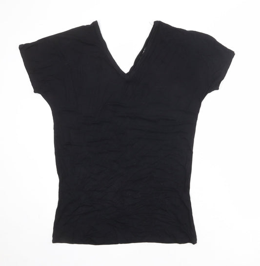 Womens UK Size 8 Missguided Black Basic T-Shirt