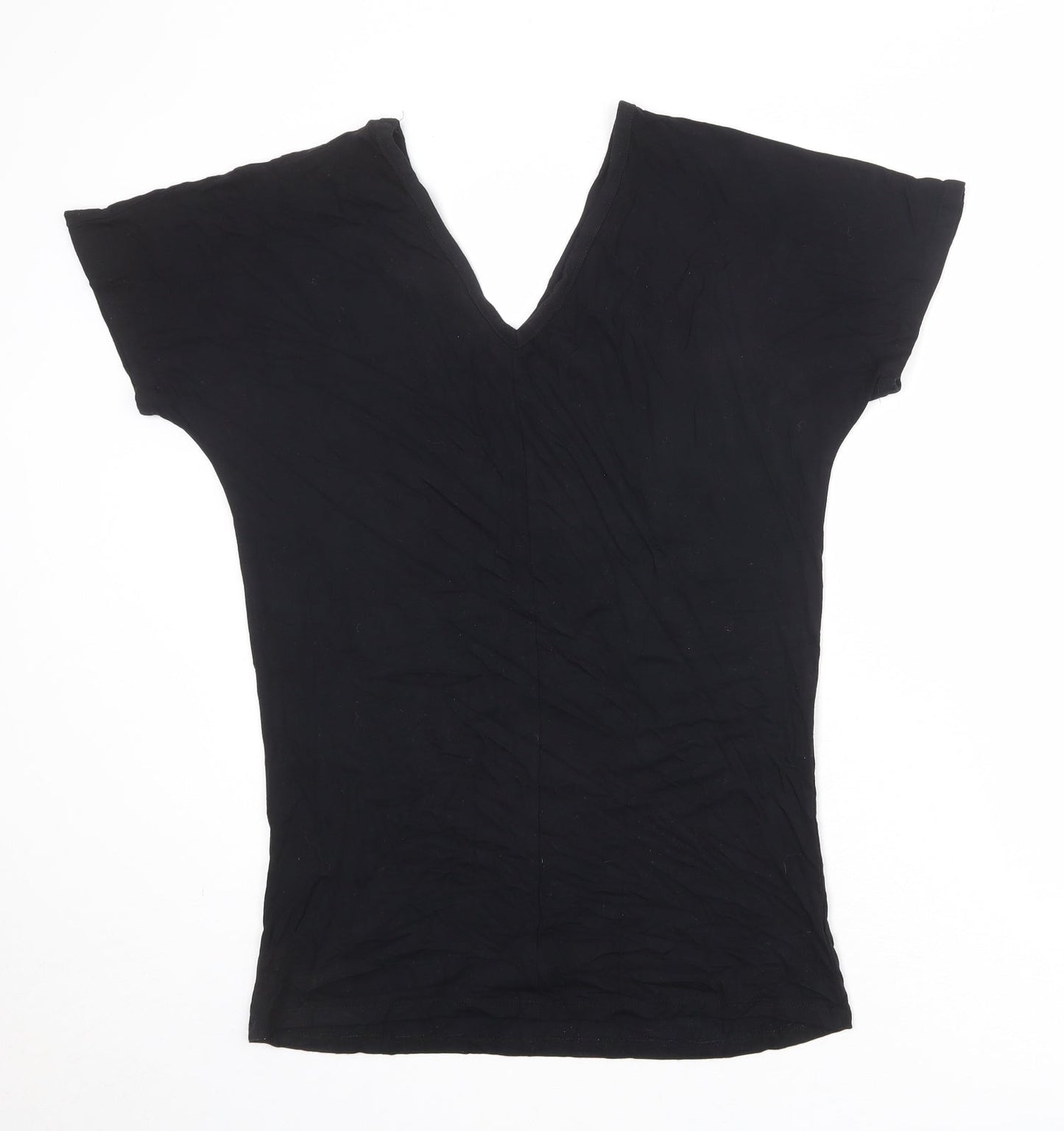 Womens UK Size 8 Missguided Black Basic T-Shirt