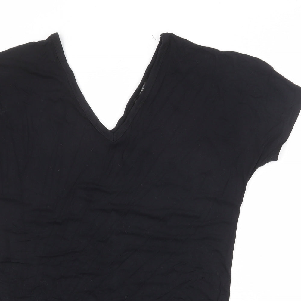 Womens UK Size 8 Missguided Black Basic T-Shirt