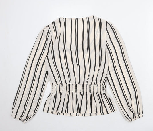 Womens UK Size 8 Oasis Ivory Basic Blouse