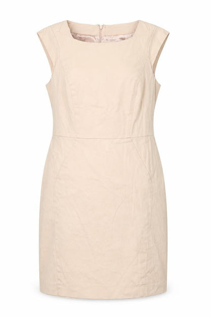 French Connection Womens Pink Cotton Shift Size 10 Round Neck Zip