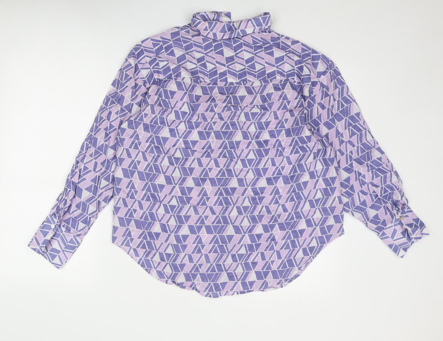 Womens UK Size S Mango Purple Basic Button-Up