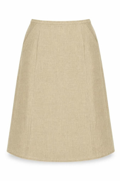 Collectables Womens Beige Acetate A-Line Skirt Size 14 Zip