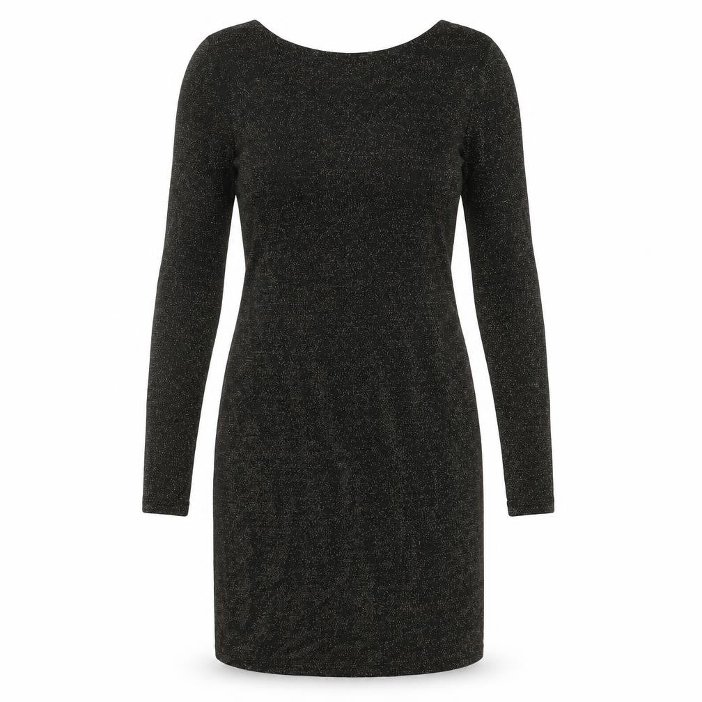 VERO MODA Womens Black Polyester Jumper Dress Size S Round Neck Pullover