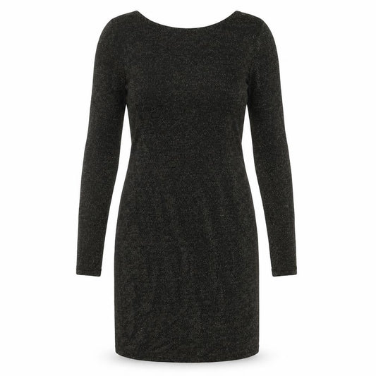 VERO MODA Womens Black Polyester Jumper Dress Size S Round Neck Pullover