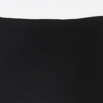 Divided by H&M Womens Black Viscose A-Line Skirt Size M Zip