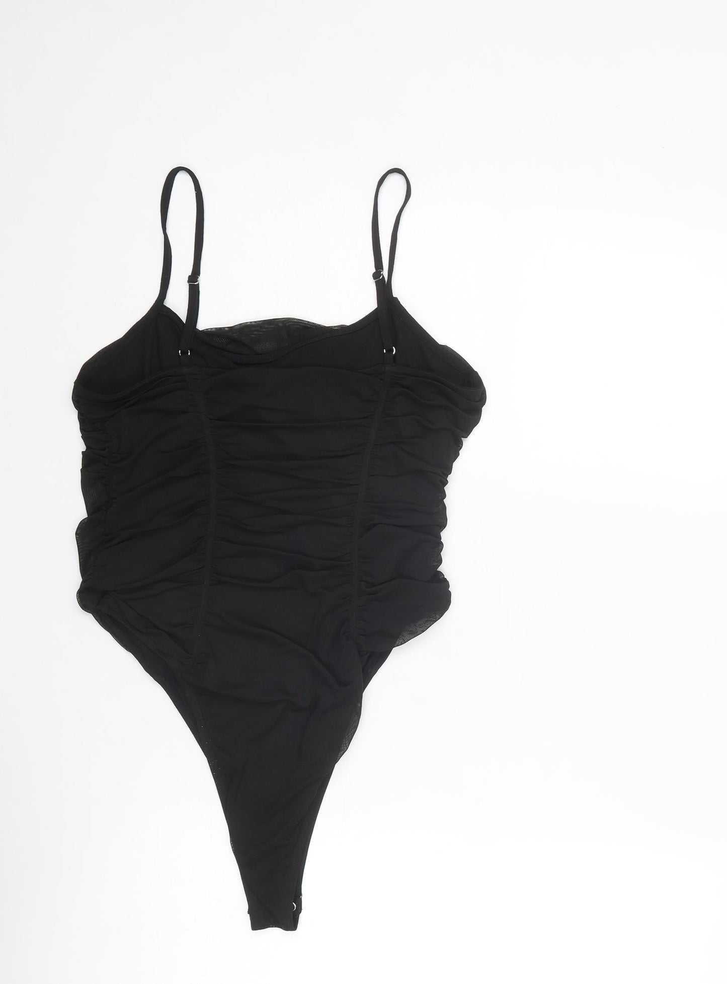 Divided by H&M Womens Black Polyester Bodysuit One-Piece Size L Snap