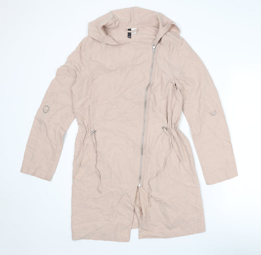 Divided by H&M Womens Pink Parka Coat Size 10 Zip