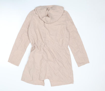 Divided by H&M Womens Pink Parka Coat Size 10 Zip