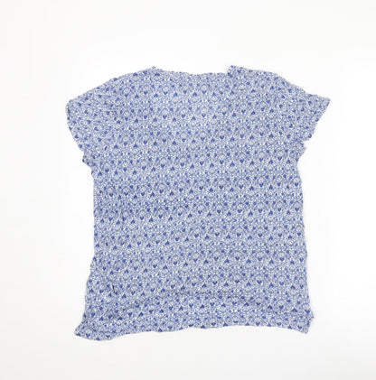 Womens UK Size S Gap Blue Basic Blouse