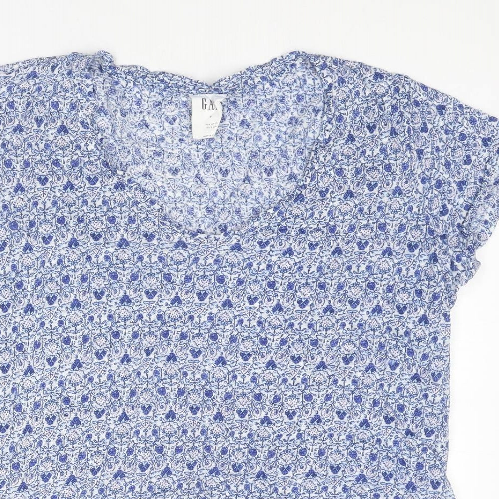 Womens UK Size S Gap Blue Basic Blouse