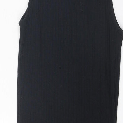 Nasty Gal Womens Black Polyester Bodysuit One-Piece Size 6 Snap