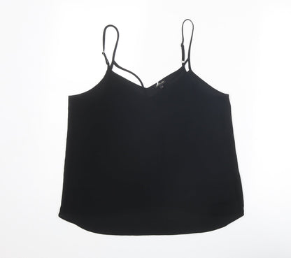 Womens UK Size 10 River Island Black Basic Tank