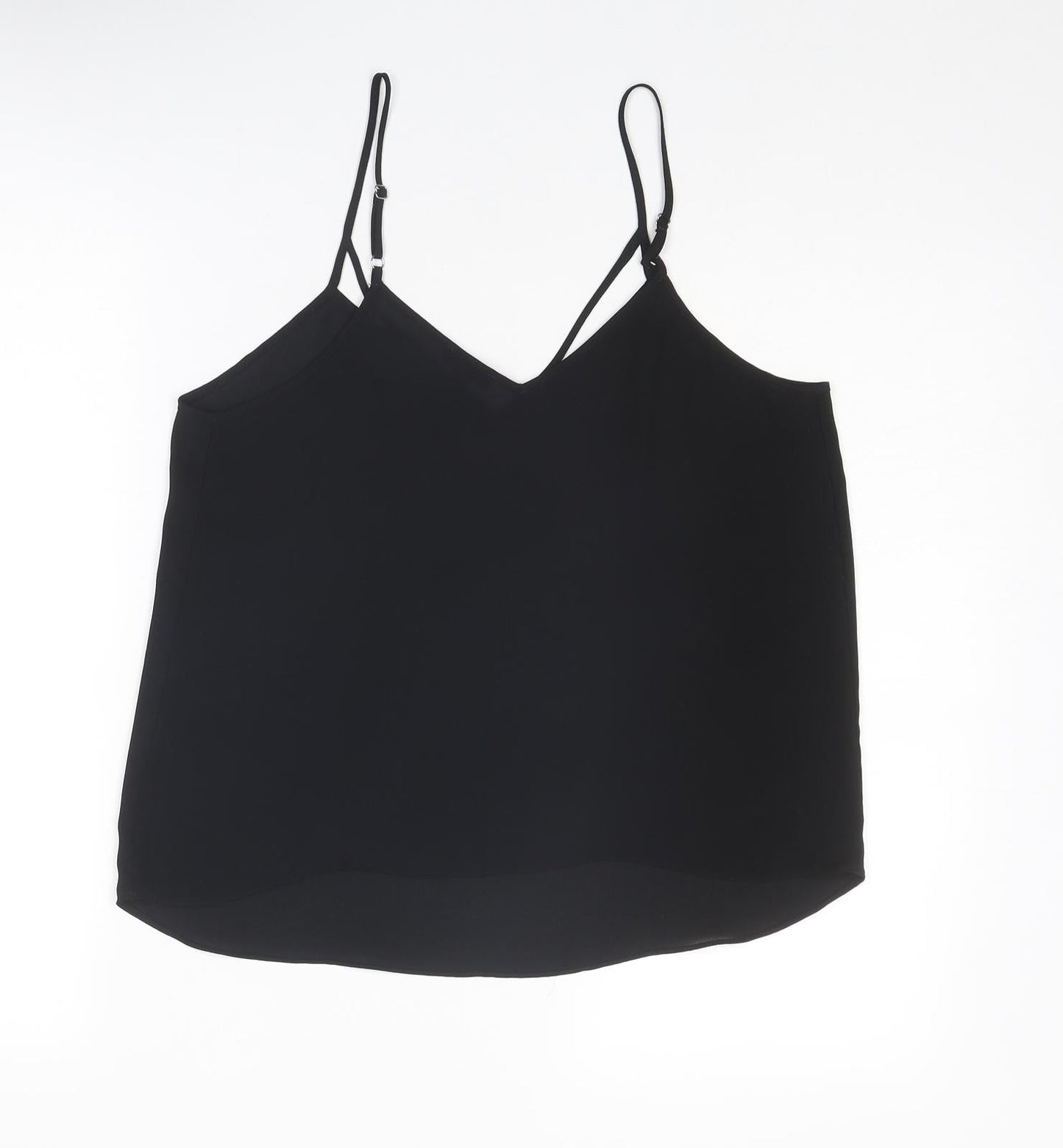 Womens UK Size 10 River Island Black Basic Tank