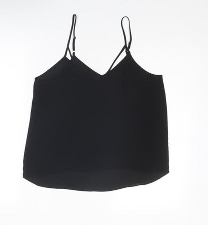 Womens UK Size 10 River Island Black Basic Tank