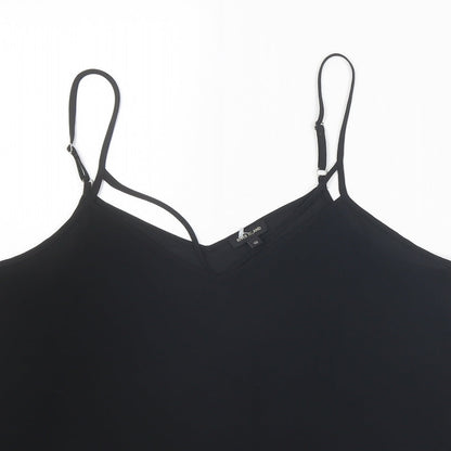 Womens UK Size 10 River Island Black Basic Tank