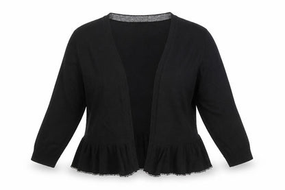 M&Co Womens Black V-Neck Viscose Cardigan Jumper Size 12